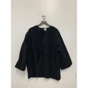 Go Lightly Boutique Black Jacket Size 2 Wool Lagenlook